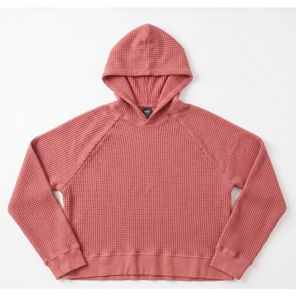 The North Face Small Chabot Waffle Knit Hoodie Pink Women's S